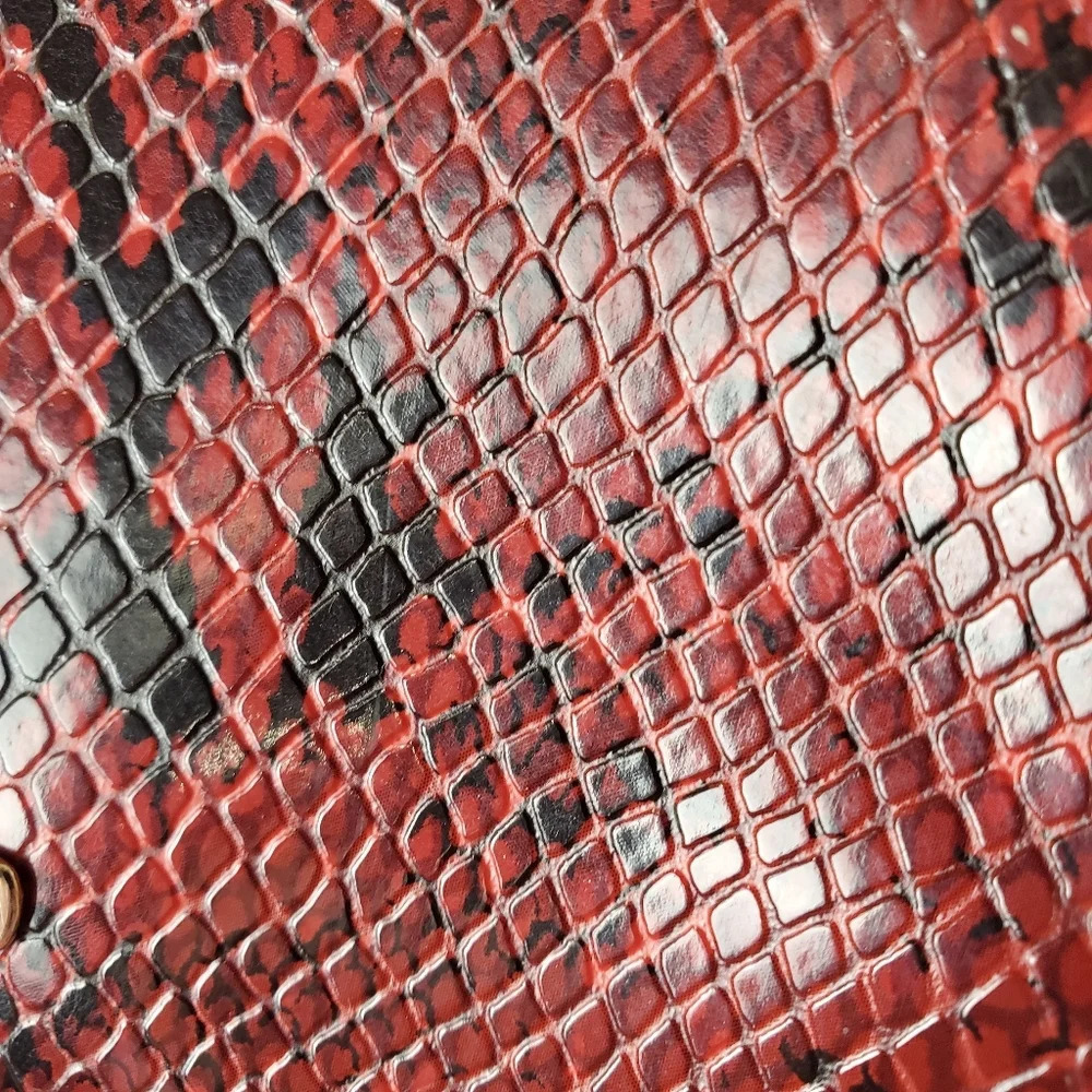 Nine West Red Python Pattern Shoulder Bag - Picture 6 of 13